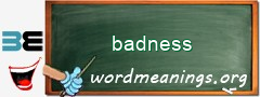 WordMeaning blackboard for badness